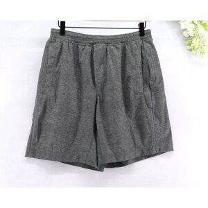 Lululemon Men's Pacer Breaker Short Lined Textured Mercury Deep Coal Sz L